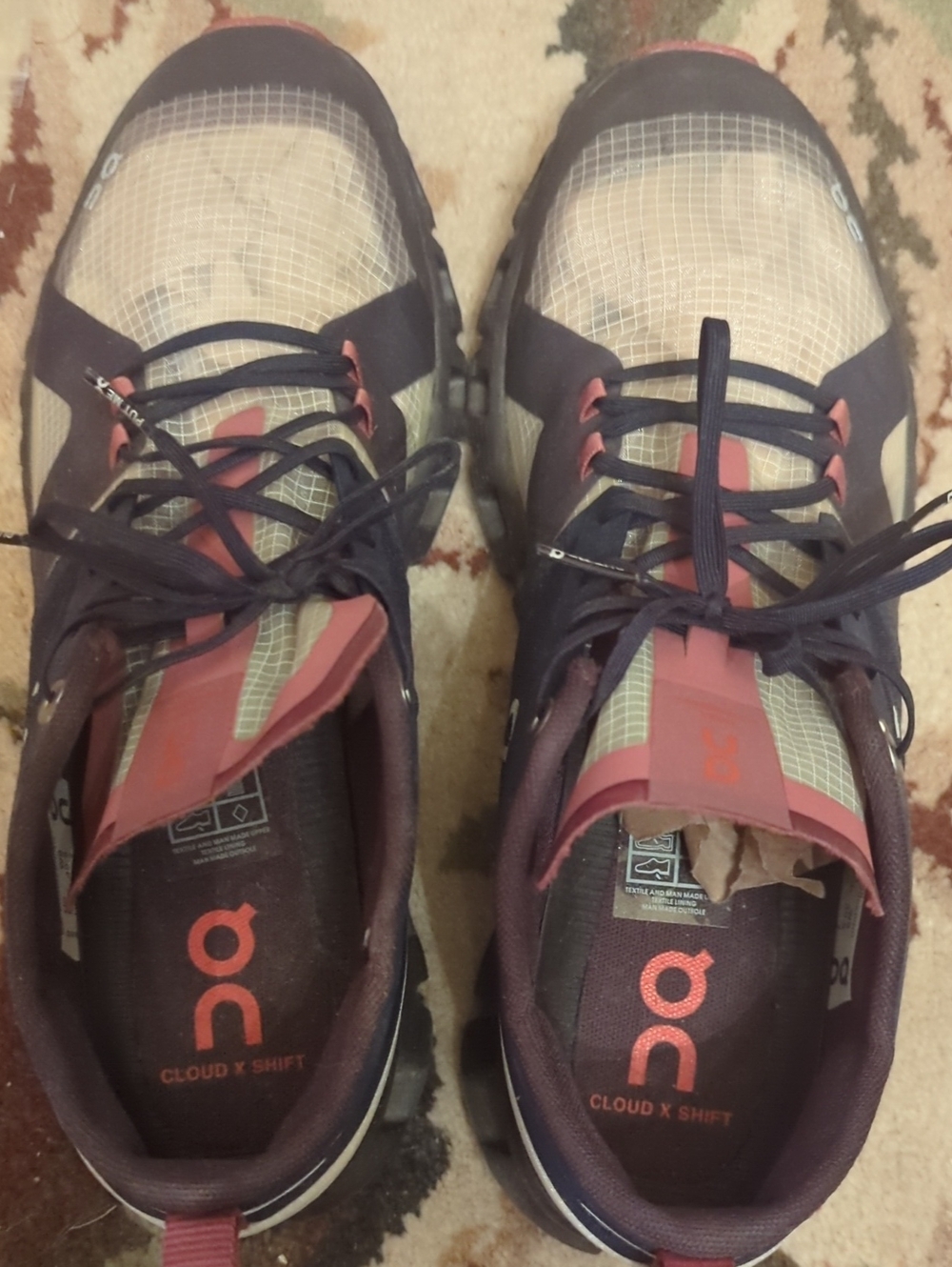 On Running Cloud X Shift Women's Running Shoes in Burgundy/Blue Size 9